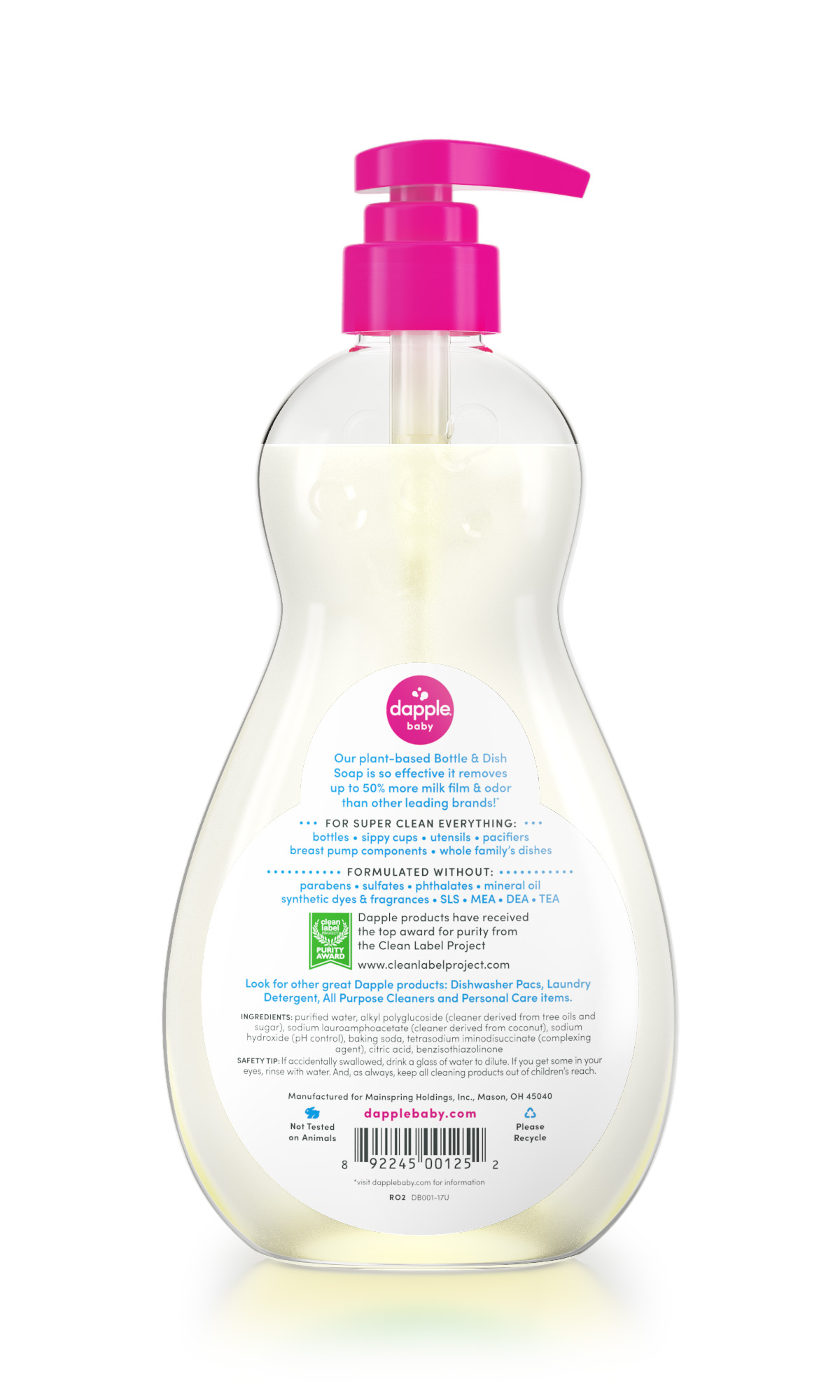 Bottle & Dish Soap- Fragrance Free – Aleva Naturals