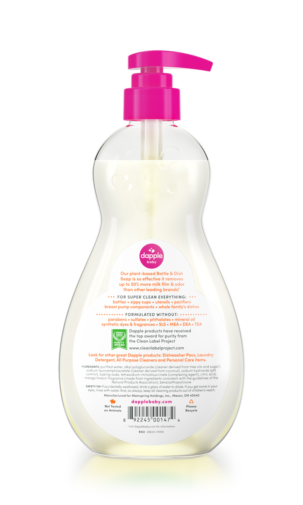 honest company baby dish soap