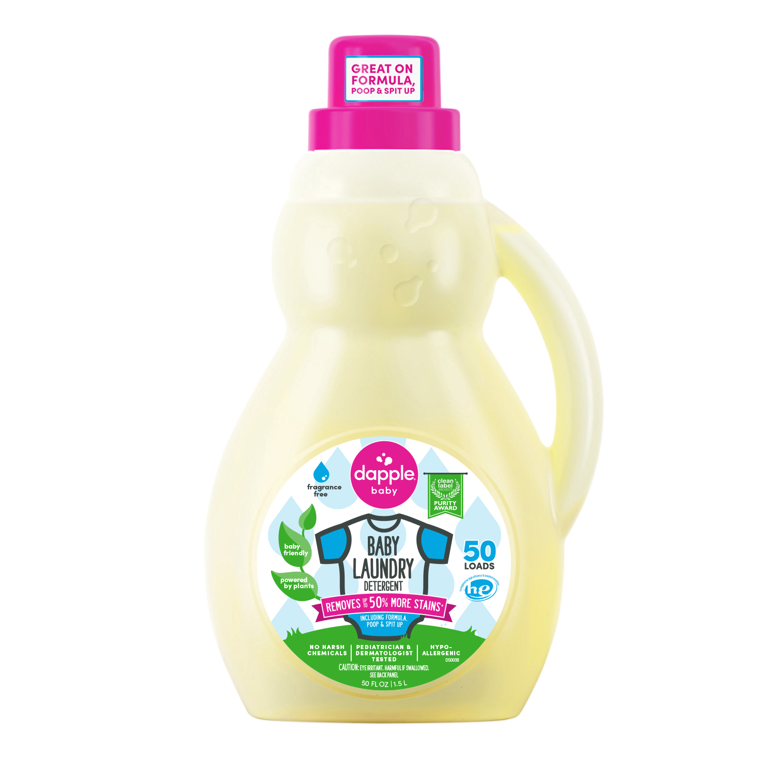 Dapple Bottle and Dish Soap Baby, Hypoallergenic, Plant-Based, Fragrance  Free, 3 Fl Oz (Pack of 2)